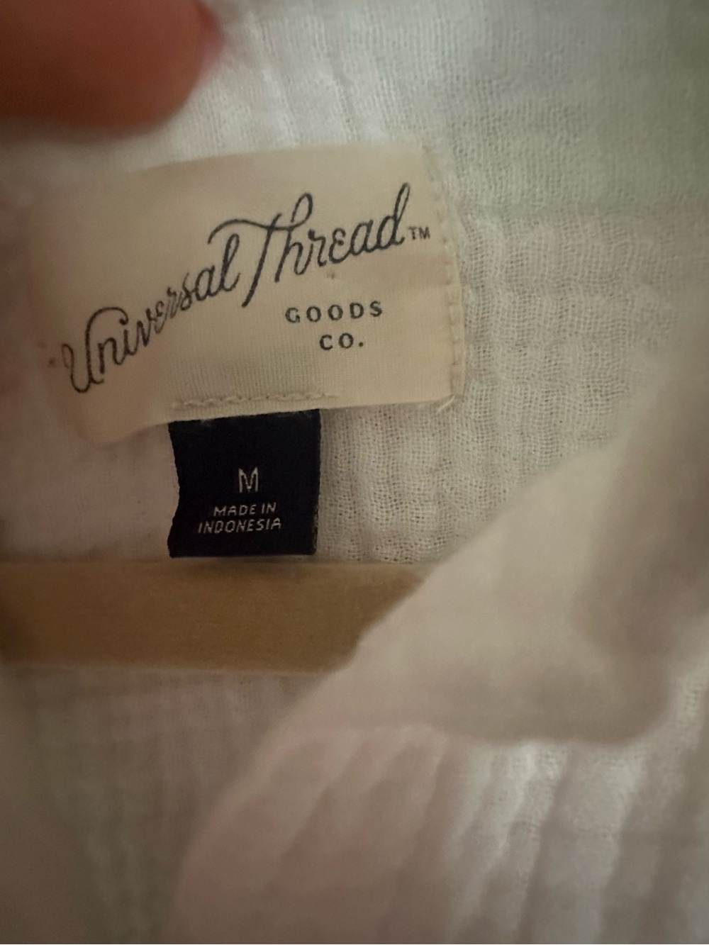 Button down shirt dress white cover up medium - Picture 2 of 12